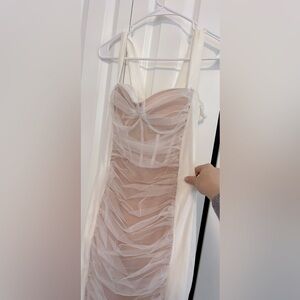 White Party Dress w/ build in Bra